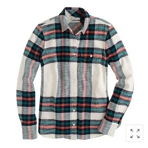 JCrew Boy shirt in Rock Salt Plaid, size 4